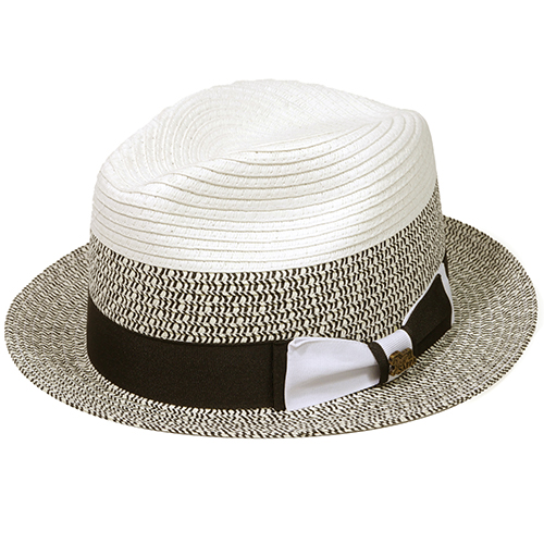 Fancy Panama Hat with details in White and Black